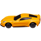 Машинка металлическая Uni-Fortune RMZ City 1:64 Chevrolet Corvette, без механизмов, цвет желтый матовый, 9 x 4.2 x 4 см