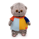 Мягкая игрушка BUDI BASA Кот Басик BABY в разноцветной футболке 20 см