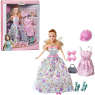 Кукла Junfa Atinil (Атинил) Гардероб модницы Весеннее настроение (в длинном платье) в наборе с доп.платьем и аксессуарами 28см