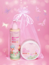 Подарочный набор косметики Glowgirl детский Гель-мусс для тела с эффектом сияния + Крем "Суфле для тела" Мандарин. ЭКО продукт.