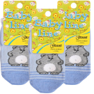 Набор детских носков 3 пары фактураная пряжа "травка", размер 10-11 светло-голубые