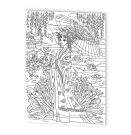 Раскраска Десятое королевство в стиле ANIME Девочка в кимоно (формат А3)