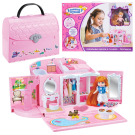 Игровой набор Abtoys В гостях у куклы Дом кукольный в сумке-переноске с куклой и аксессуарами.