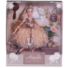 Кукла ABtoys "Современный шик" с диадемой в золотом платье с пышной юбкой, светлые волосы 30см