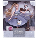 Кукла ABtoys "Роскошь серебра" со скрипкой, светлые волосы 30см