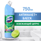 ДОМЕСТОС Гель чистящий густой Антиналет+блеск Освежающий Цитрус 750мл
