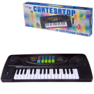 Синтезатор (пианино электронное) ABtoys DoReMio черный 32 клавиши с микрофоном эл/мех, работает от батареек, 44,5x5,5x15,5