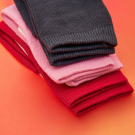 Набор детских носков 3 пары однотонные размер 16-18 розовые/красные/серые