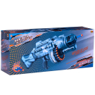 Бластер Abtoys Мегабластер серо-голубой с 40 мягкими пулями на батарейках