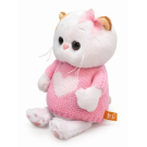 Мягкая игрушка BUDI BASA Кошка Ли-Ли BABY в свитере с сердцем 20 см