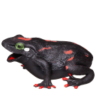 Фигурка Abtoys Юный натуралист Лягушки Лягушка (черная с красными пятнами), термопластичная резина