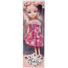 Кукла Junfa в ярко-розовом платье с разноцветными цветами 23 см