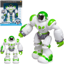 Робот ABtoys, световые и звуковые эффекты, бело-зеленый