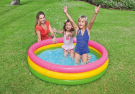 Бассейн надувной детский INTEX "Sunset Glow Pool" 147х33 см. (от 2-х лет) с надувным дном