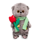 Мягкая игрушка BUDI BASA Кот Басик BABY с тюльпаном