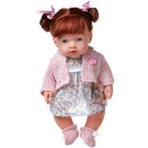 Пупс-кукла "Baby Ardana", в платье и розовой кофточке с капюшоном, в наборе с аксессуарами, в коробке, 40см