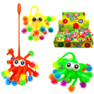 Игрушка-антистресс Junfa Мялка-колючка "Монстр-снежок SQUISHY" со световыми эффектами