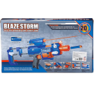 Бластер "Blaze Storm" синий с 20 мягкими пулями, электромеханический, 42.5x24.5x8 см, в коробке
