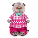 Мягкая игрушка BUDI BASA Кот Басик в зимней пижаме 19 см
