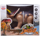 Динозавр Junfa Трицератопс, световые и звуковые эффекты, коричневый