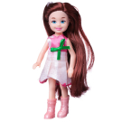 Кукла Junfa 14см в розово-белом платье