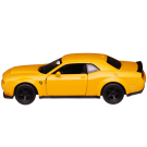 Машинка металлическая Uni-Fortune RMZ City серия 1:32 Dodge Challenger SRT Demon 2018 , цвет желтый, двери открываются