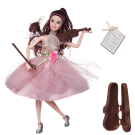 Кукла Junfa Atinil (Атинил) Цветочная гармония в наборе со скрипкой 28см, шатенка