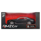 Машинка металлическая Uni-Fortune RMZ City серия 1:32 The Bentley Continental GT 2018, цвет черный матовый, двери открываются