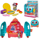 Игровой набор Abtoys В гостях у куклы. Карета- трансформер и куколка, в наборе с аксессуарами, голубой