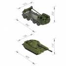 Тягач военный Щит с танком 56х21х21,5 см.