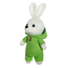 Мягкая игрушка ABtoys Knitted Зайка мальчик вязаный, 25 см. в зеленом костюмчике