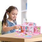 Игровой набор Abtoys В гостях у куклы Дом кукольный в сумке-переноске с куклой и аксессуарами.