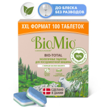BIO MIO Таблетки BIO-TOTAL для посудомоечной машины Эвкалипт 100 шт