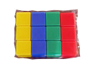 Набор кубиков из выдувной пластмассы с бортиком 12шт