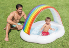 Бассейн надувной детский с навесом INTEX "Rainbow Cloud Baby Pool" (Радуга) (1-3 года), 142смx119смx84см