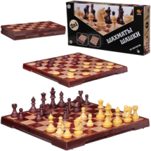 Настольная игра ABtoys Академия Игр Шахматы и шашки магнитные, 2 игры в 1