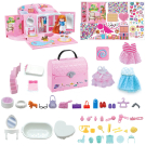 Игровой набор Abtoys В гостях у куклы Дом кукольный в сумке-переноске с куклой и аксессуарами.