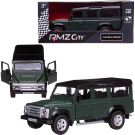 Машинка металлическая Uni-Fortune RMZ City 1:35 Land Rover Defender, инерционная, темно-зеленый матовый цвет, 16.5 x 7.5 x 7 см