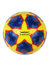 Мяч футбольный X-Match 330-350 гр размер 5 красный желтый синий