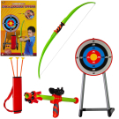 Игровой набор ABtoys Лук со стрелами на присосках и духовая трубка в наборе, 3 стрелы, 4 снаряда, мишень и колчан