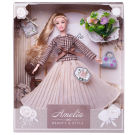 Кукла ABtoys "Современный шик" в платье с длинной плиссированной юбкой, светлые волосы 30см