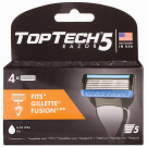 TopTech Razor 5 Сменные кассеты мужские, 4шт