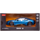 Машина металлическая 1:24 scale BMW i8, цвет синий, двери и капот открываются