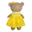 Мягкая игрушка Abtoys Knitted. Мишка девочка вязаная, 25см в желтом платьице