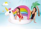 Бассейн INTEX надувной детский с навесом Unicorn Baby Pool (Единорог), 1-3 года, 127смx102смx69см