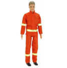 Игровой набор Кукла Defa Kevin Пожарный с комплектом сменной одеждой (форма футболиста №5) и игровыми предметами 30 см