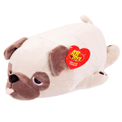 Мягкая игрушка Abtoys Supersoft Собачка Мопс светло-коричневый, 27 см