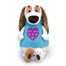 Мягкая игрушка BUDI BASA Собака Бартоломей в жилете с сердечком 27 см