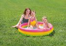 Бассейн надувной детский INTEX "Sunset Glow Pool" (Радужный), 114x25 см, от 2х лет, с надувным дном