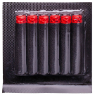 Бластер красно-черный в наборе с аксессуарами и 6 мягкими пулями